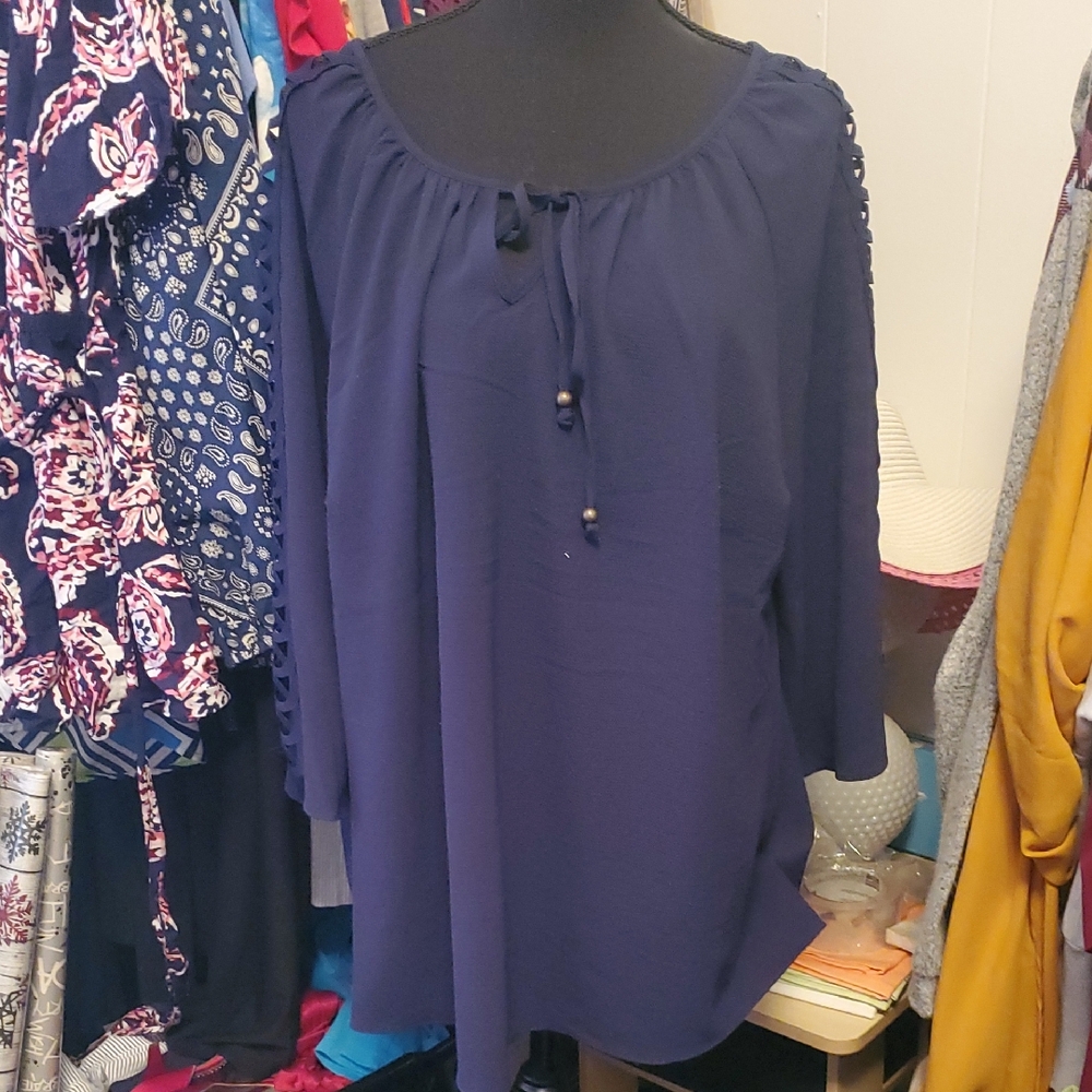 Avenue Deep Blue Blouse